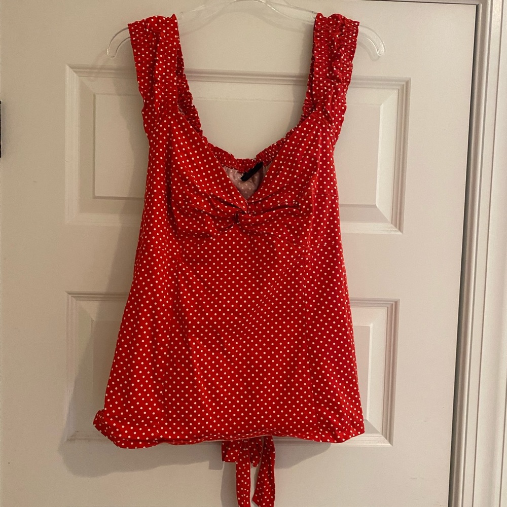 Tie back rockabilly top